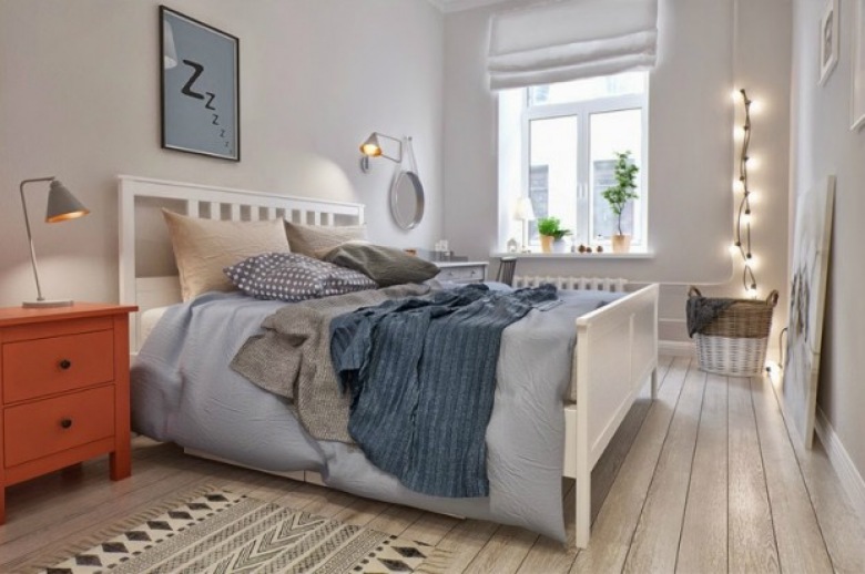 po raz kolejny świetny projekt dwupokojowego mieszkania urządzony w stylu skandynawskim - skandynawska wirtuozeria autorstwa studia 