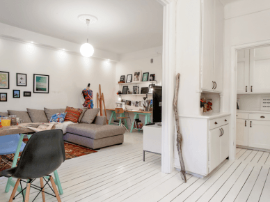 Jak urządzić otwartą przestrzeń kuchni z salonem w stylu skandynawskim ? (22080)