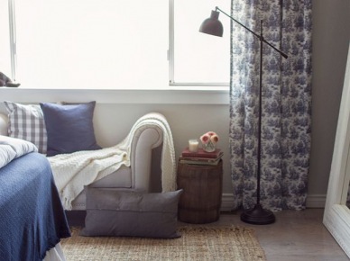Lniany dywan w sypialni (47470)
