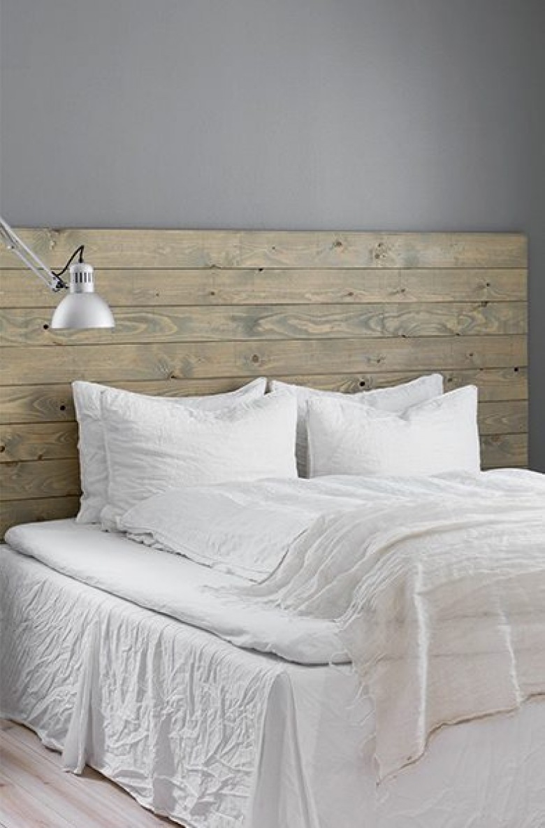 Drewniane wezgłowie łóżka z desek z palety (22100)