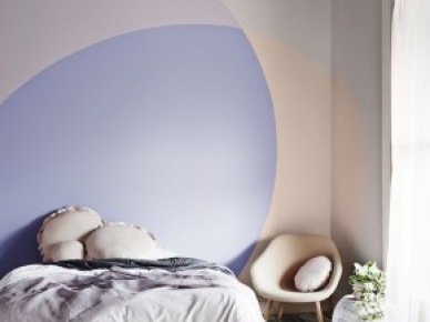 Pastelowe dwukolorowe ściany w sypialni (28322)