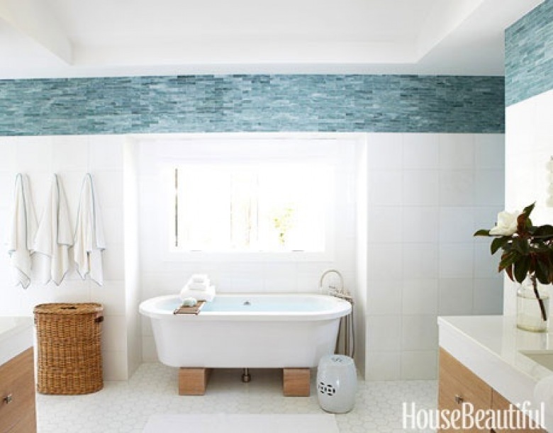 Łazienki w stylu śródziemnomorskim - niebieskie łazienki zdjęcia i inspiracje | Lovingit (9481)