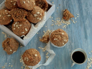 Razowe muffiny owsiano-marchewkowe na zdrowe rozpoczęcie weekendu:):)