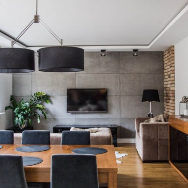 Polskie before & after - aranżacja mieszkania o pow. 80 m2 w nowoczesnym stylu, z dekoracyjnymi ścianami w każdym wnętrzu :)