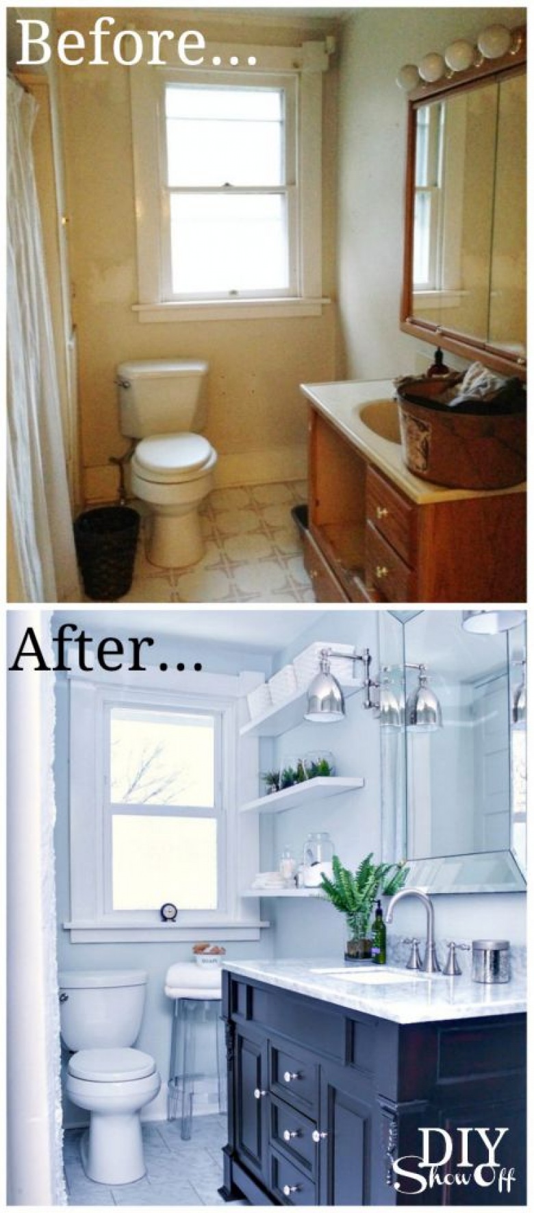 Before & after łazienki, czyli przemiana z zaniedbanego wnętrza w wyjątkowo elegancką przestrzeń ()