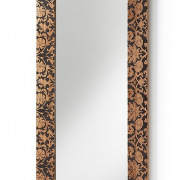 Drewniane lustro w czarne ornamenty  159 x 59 cm
