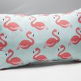 Poduszka we flamingi w kolorze miętowym