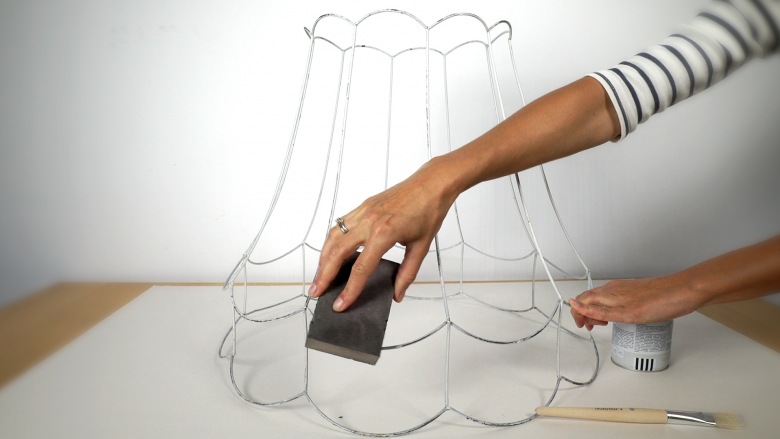 Przygotowanie klosza od lampy do wykonania stolika (51642)