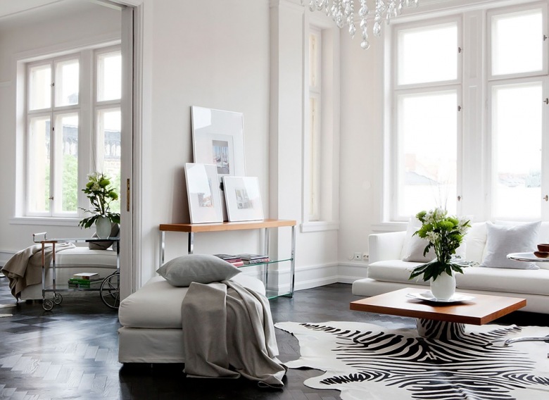 biały, nowoczesny i skandynawski salon - to pomysł niezawodny na długie lata - estetyczny i schludny, minimalistyczny i praktyczny, bez nadmiaru i bez nudy - 100% designu i wygody...