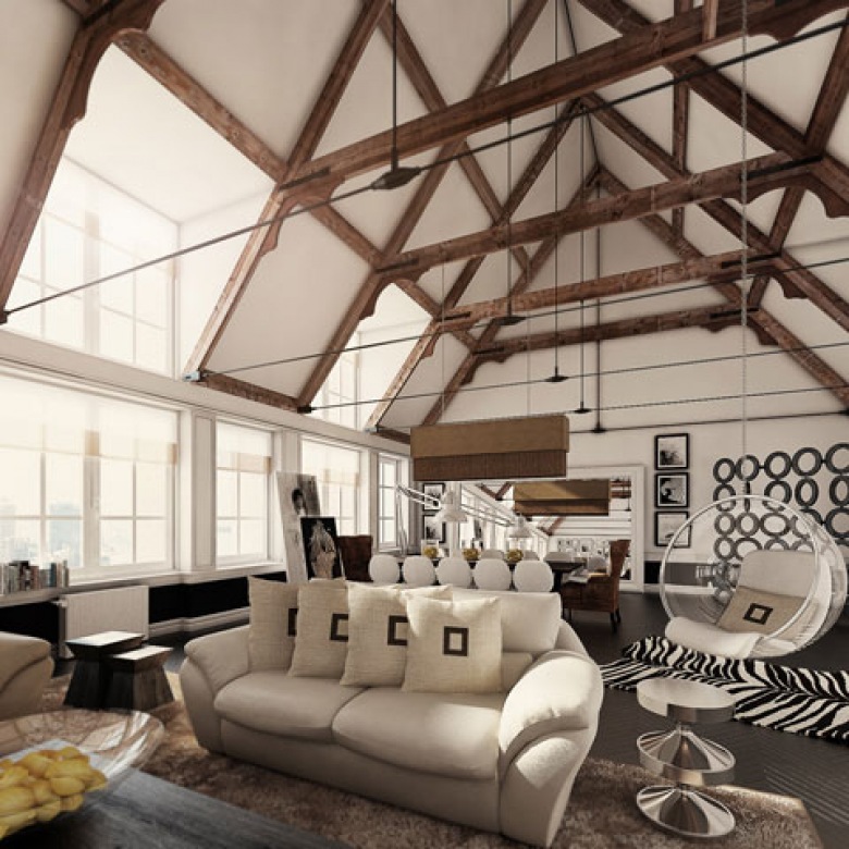 Piękny i luksusowy loft ...  mistrzostwo w obrazowaniu 3D przez Ando-Studio. NIESAMOWITY !