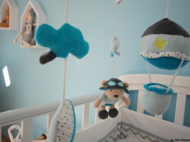 Błękitne zabawki i dodatki do pokoju dziecięcego (50295)