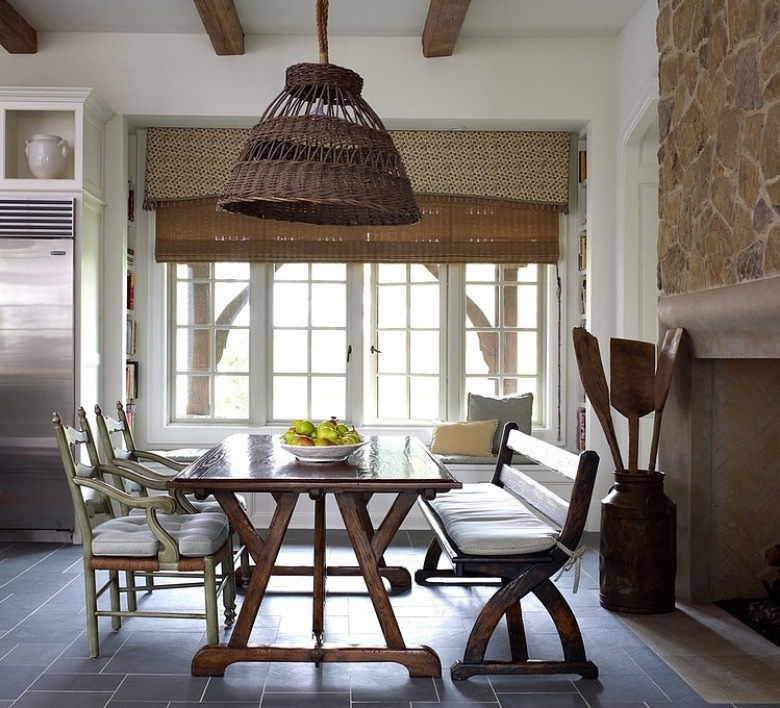 Jak elegancko urządzić kuchnię ze stołem w rustykalnym stylu ? (17401)