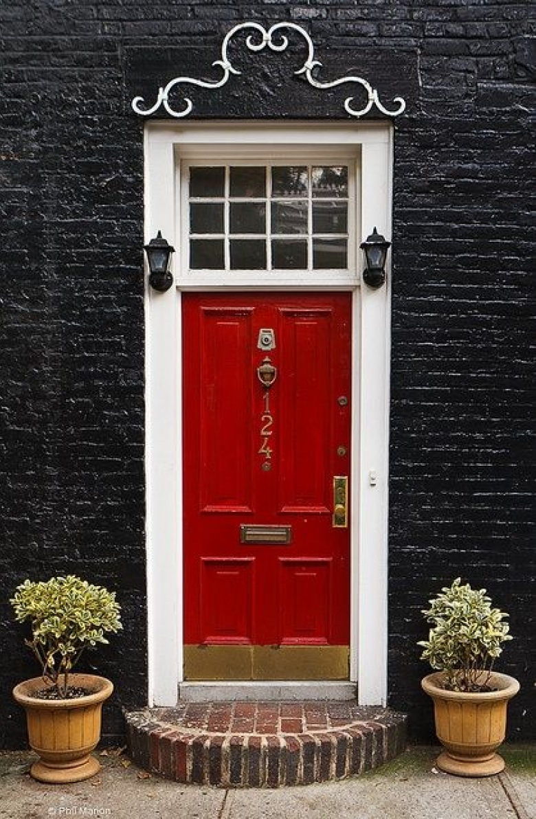 Czerwone drzwi zewnętrzne (43335)