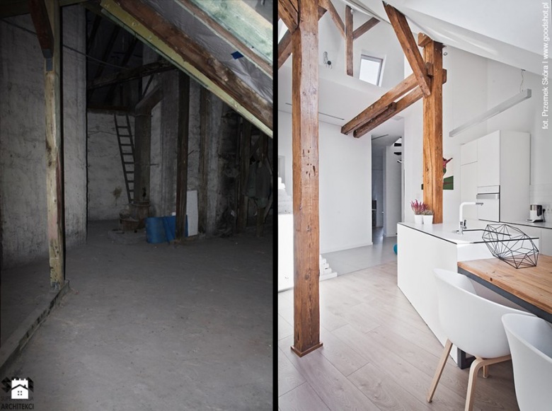 Mieszkanie pod skosami before & after (38937)