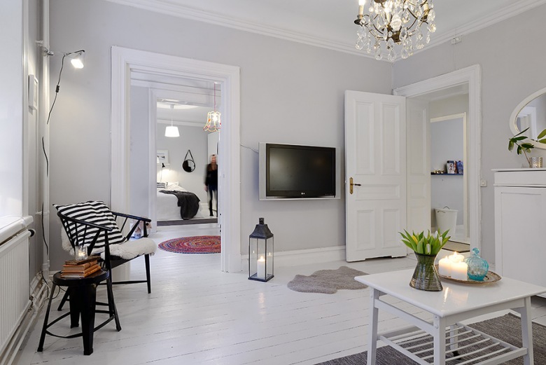 Rola światła i dodatków w skandynawskich wnętrzach na przykładzie przytulnego mieszkania (36572)