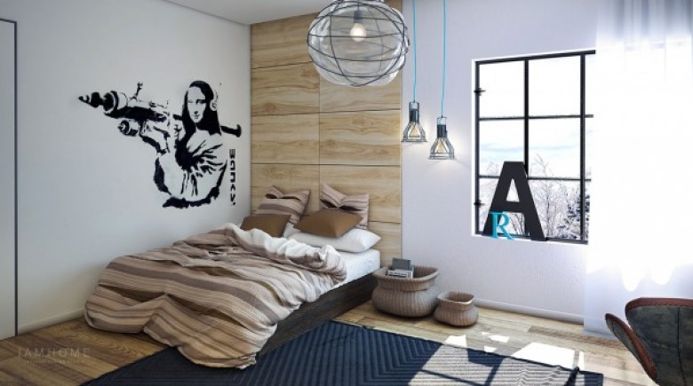 często pytacie , jak urządzić w małym mieszkaniu sypialnię razem z biurkiem - oto odpowiedź :) świetna wizualizacja 3d...