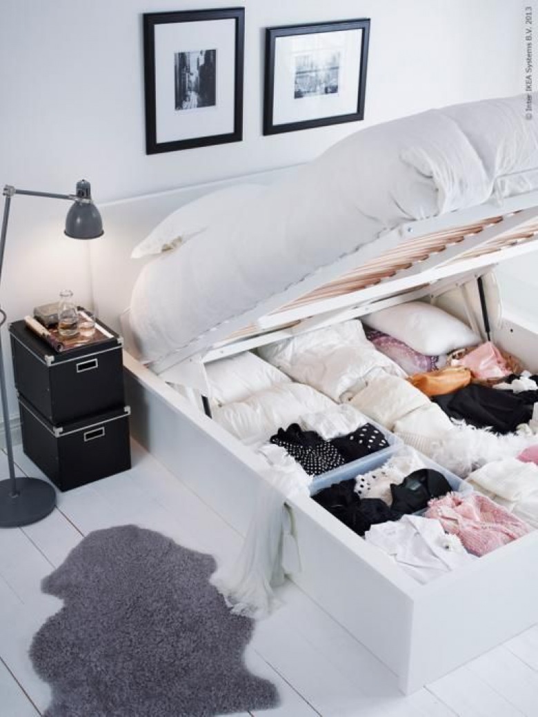 Pojemniki do przechowywania pod łóżkiem w sypialni (51669)