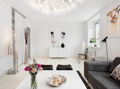 Jak urządzić biały salon w minimalistycznym stylu ? (20490)