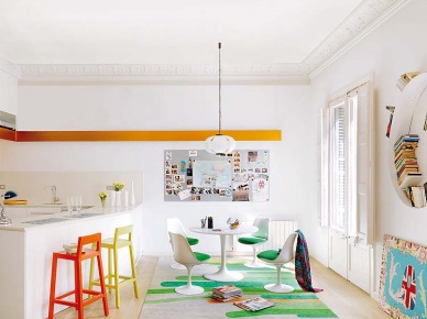 Nowoczesny i kolorowy apartament w Barcelonie (5137)
