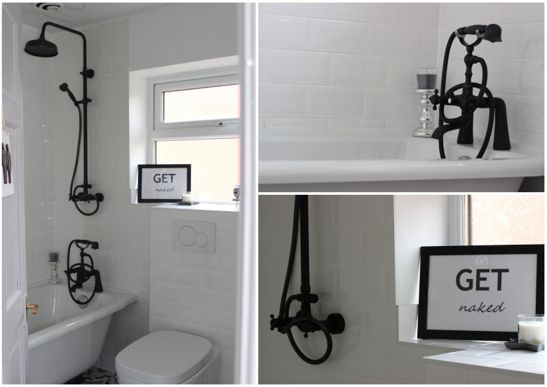 Biało-czarna kompozycja tworzy z pozornie spokojnej aranżacji łazienki niezwykłą przestrzeń, silnie zaznaczającą...
