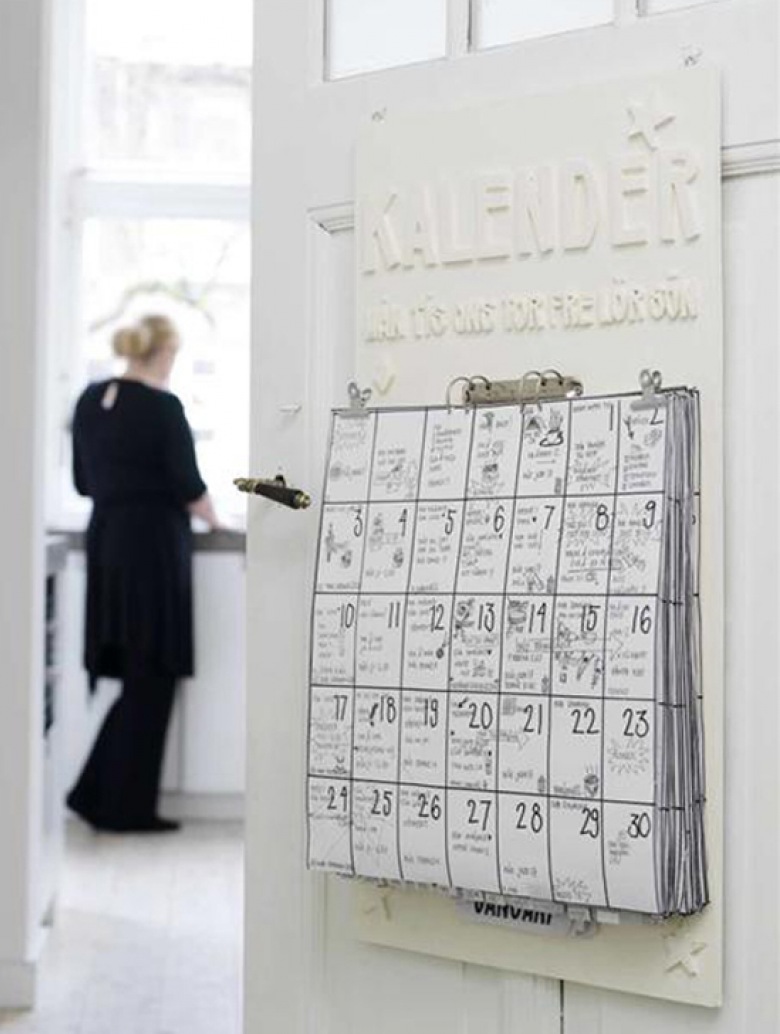 Pomysl na kalendarz domowy na ścianę (18277)