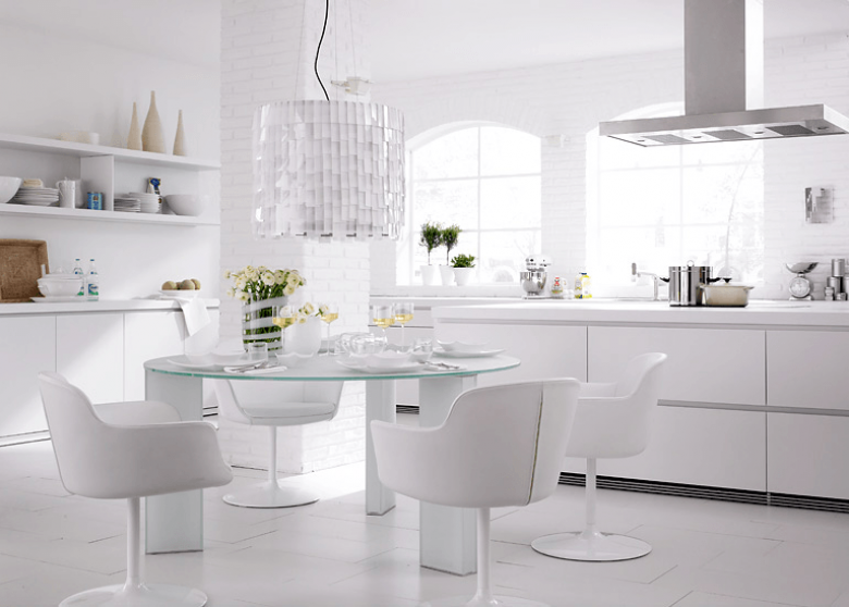 wybierz swoja wersję białej kuchni - biała kuchnia od podłogi do sufitu