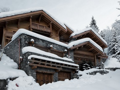 Architektura alpejskiej  zimowej rezydencji (20699)