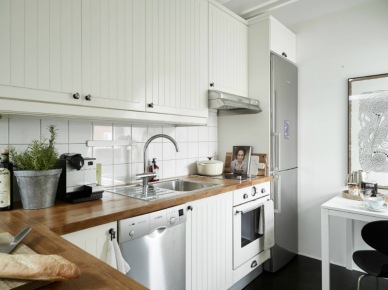 Jak urządzić mała kuchnię na poddaszu w stylu skandynawskim ? (27322)