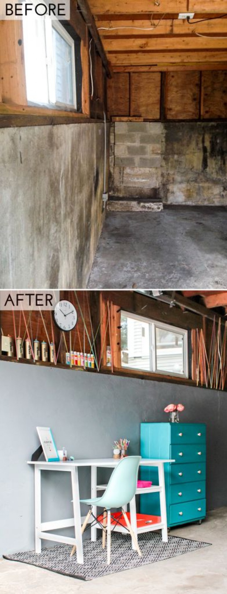 Garaż before & after, czyli jak maksymalnie inspirująco wykorzystać potencjał pomieszczenia gospodarczego! (43149)