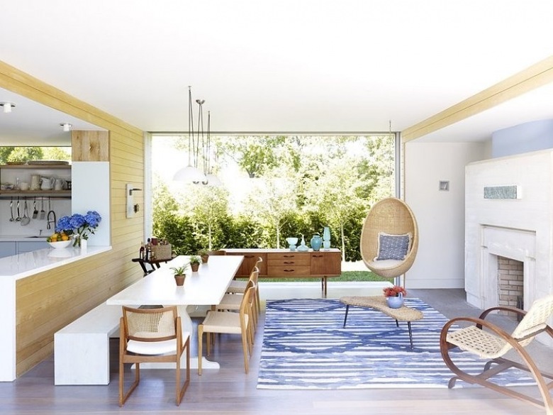 piękny dom w łagodnej tonacji kolorów z domieszką niebieskiego - to nowoczesna wersja stylu rustykalnego, pełna...