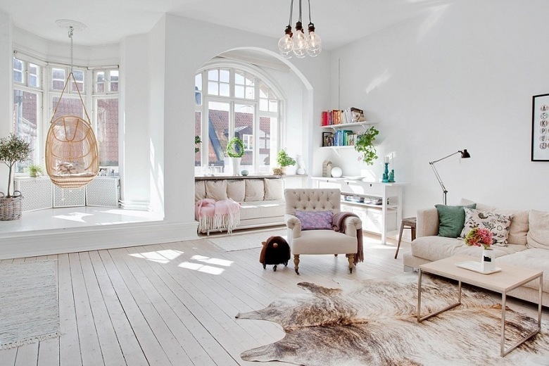Przestronny i jasny apartament w skandynawskim stylu (28027)