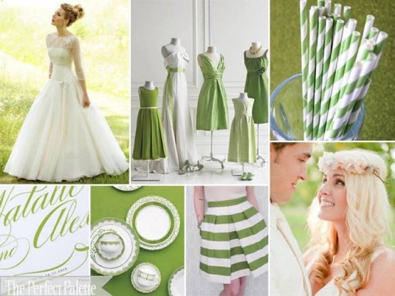 Oficjalnie witam wisonę.Zielony - paleta barw na przyjęcie weselne. (29699)