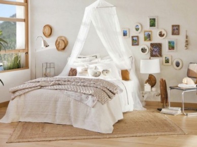 Biale moskitiery w aranżacji sypialni w różnych stylach (24904)