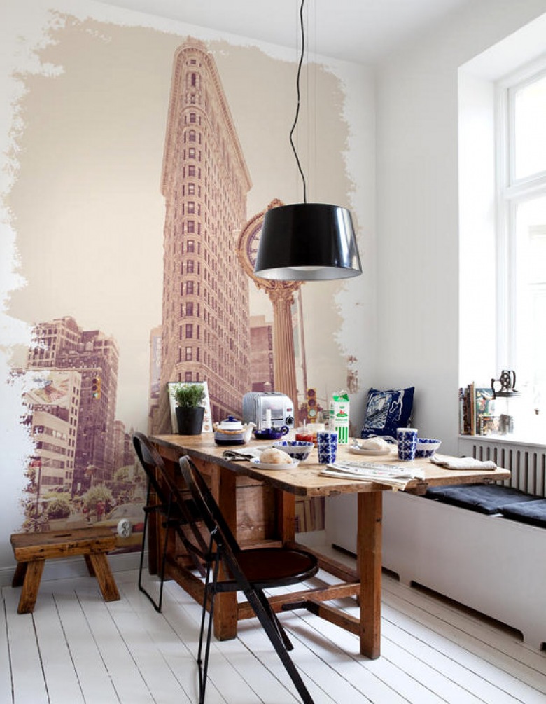 ciekawy pomysł na domowe biuro - stylizacja nawiązuje do eklektyzmu - w szwedzkim wydaniu. Skromna, ale dobrze...