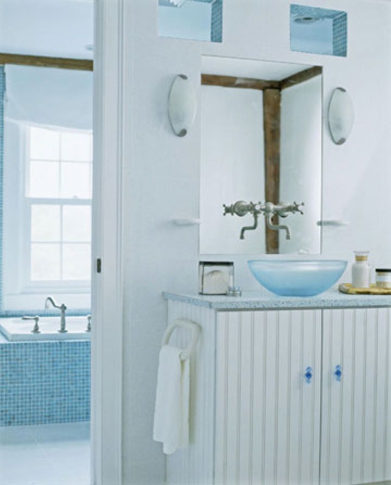 Łazienki w stylu śródziemnomorskim - niebieskie łazienki zdjęcia i inspiracje | Lovingit (9475)