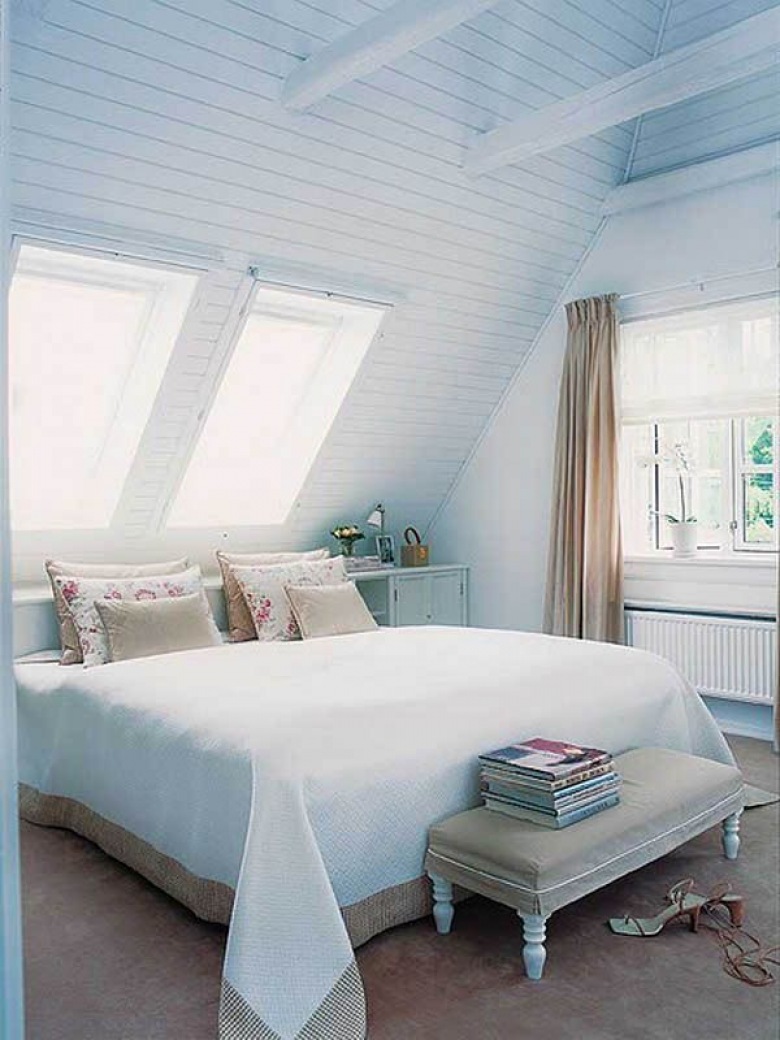 Błękitna sypialnia na poddaszu (31959)