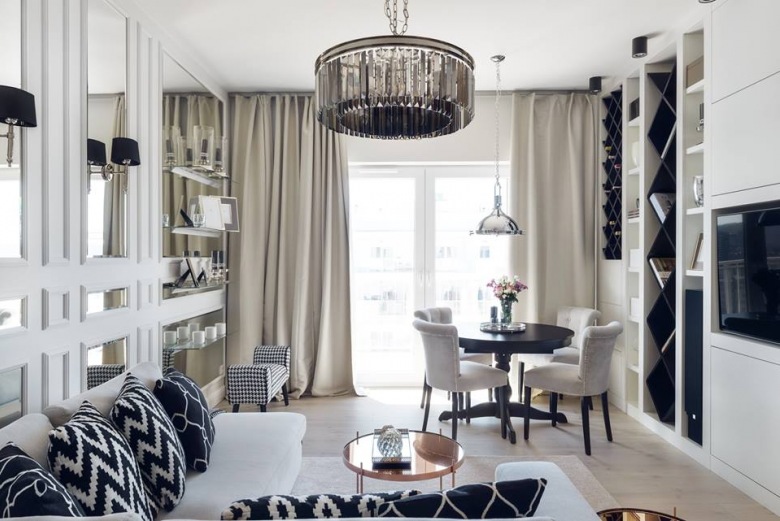 Polska aranżacja mieszkania w nowojorskim stylu, czyli wnętrza pełne stylu, klasy, elegancji w klimacie glamour :) (47955)