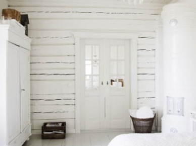 Biała sypialnia w stylu vintage (17667)