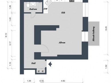 Plan doskonały mieszkania 41 m2 (21215)