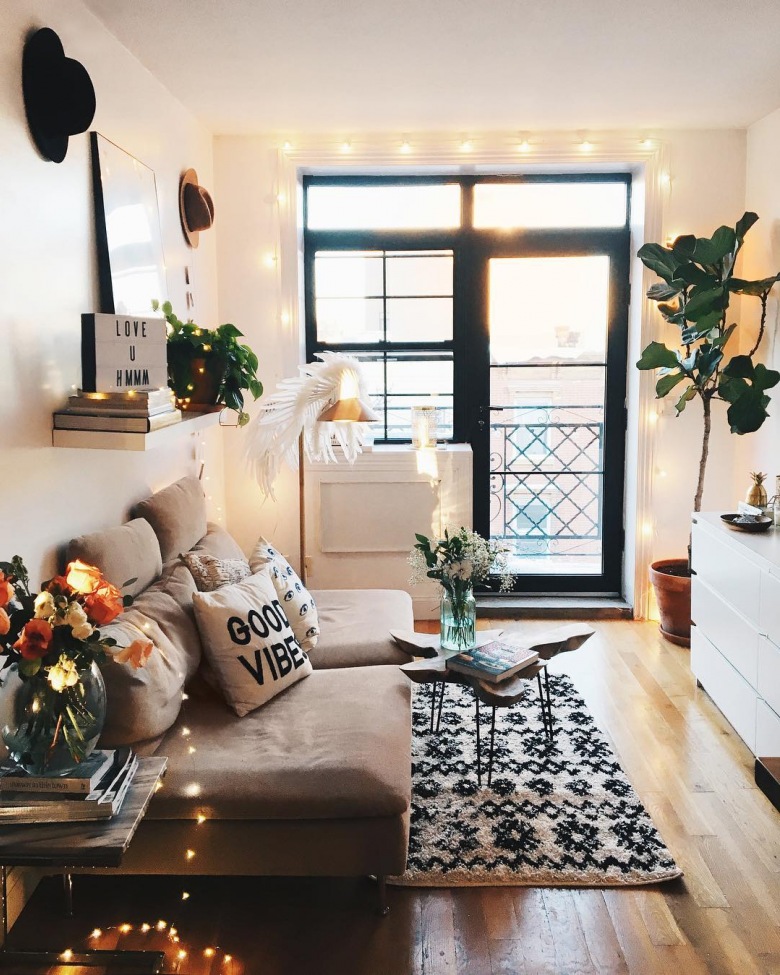 Jak urządzić bardzo małe mieszkanie stylowo, czyli wnętrza tygodnia z instagramu :) (52289)