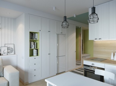 Jak połączyć kuchnię z garderobą w małym mieszkaniu ? (48665)