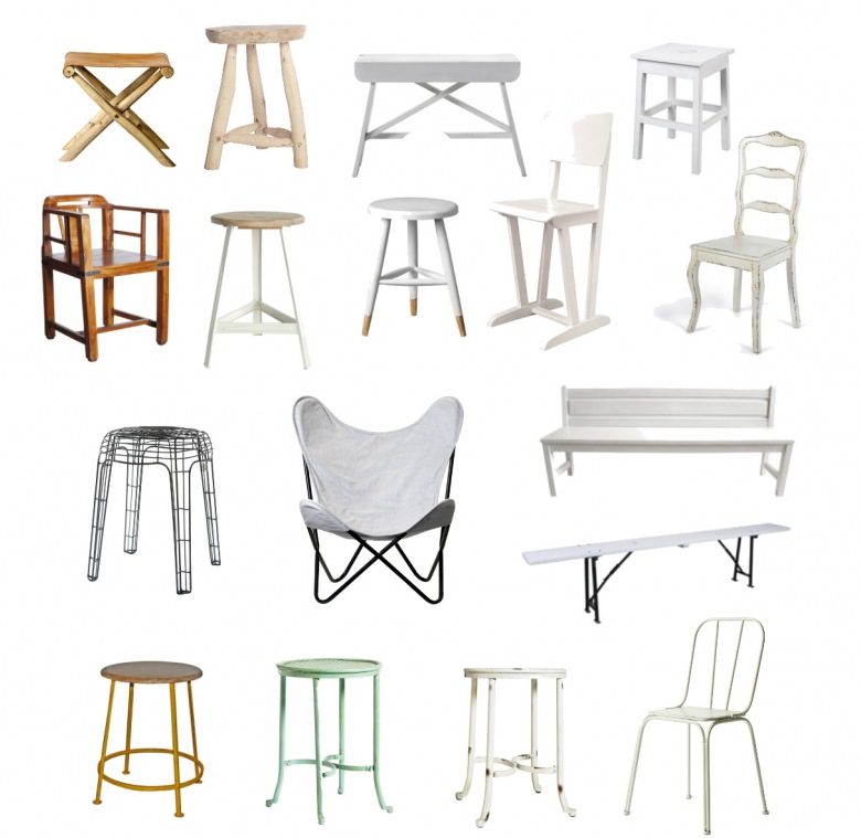 Krzesła skandynawskie,taborety,stołki,ławki,ławka przemysłowa,druciane stołki,metalowe krzesła,kresło reżyserskie,białe krzesła,żółty stolek,turkusowy taboret,stołek vintage,skolne krzesłoławka mała biała (33141)