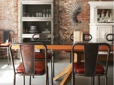 kuchnia w 100%  dizajnie , który charakteryzuje loft i industrialne wnętrza: czerwona cegła,naturalna skóra oraz...