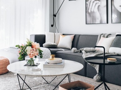 Funkcjonalnie i romantycznie zaaranżowane mieszkanie w stylu skandynawskim, czyli wnętrza tygodnia z instagramu :)