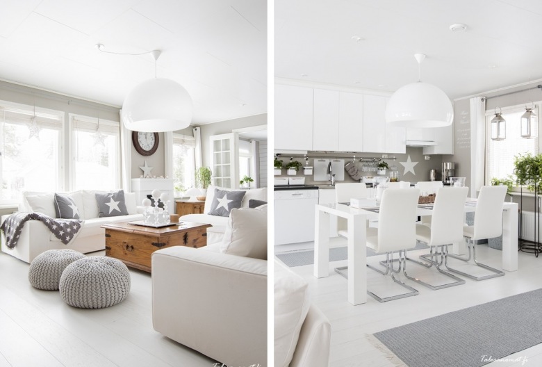 Jasna otwarta przestrzeń skandynawskiego domu urzeka prostotą, a jednocześnie oryginalnością. Białe meble i ogólny...
