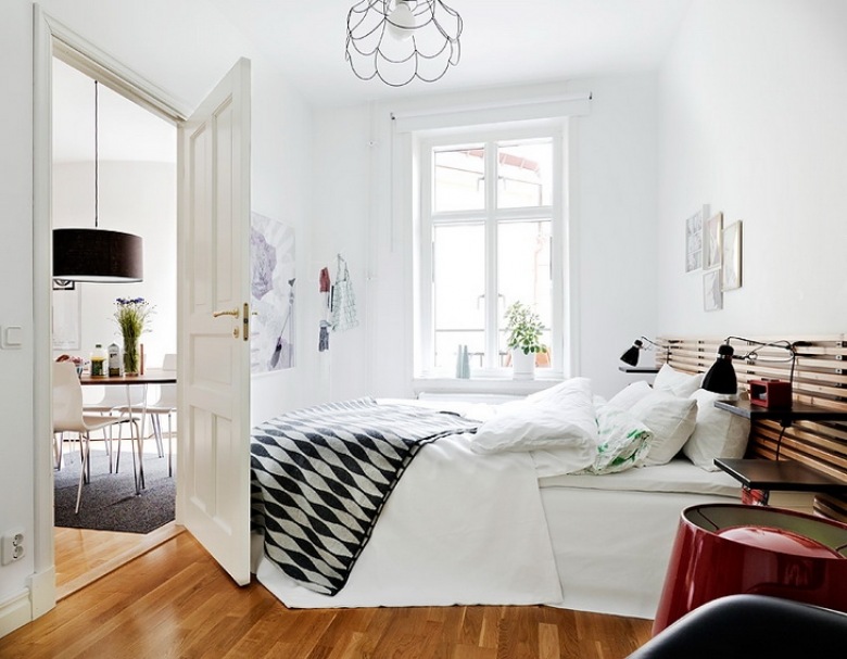 Sypialnia została utrzymana w bardzo minimalistycznym stylu....
