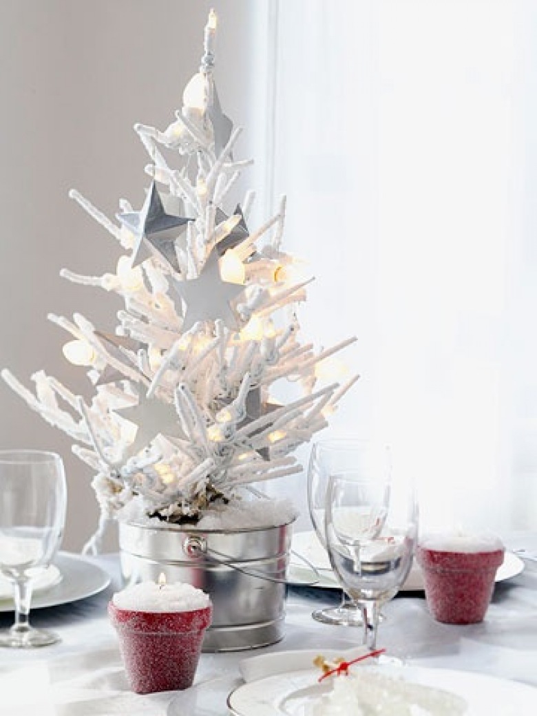 Białe świąteczne dekoracje (31459)