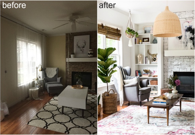 Efektowne before & after salonu, czyli inspirująca przemiana w kolorową i pełną życia przestrzeń dzienną! (50209)