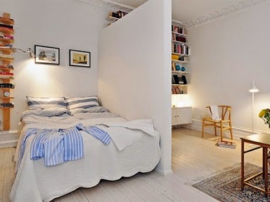 Jak oddzielić sypialnię od pokoju dziennego na jednej małej powierchni pomieszczenia ? (28538)