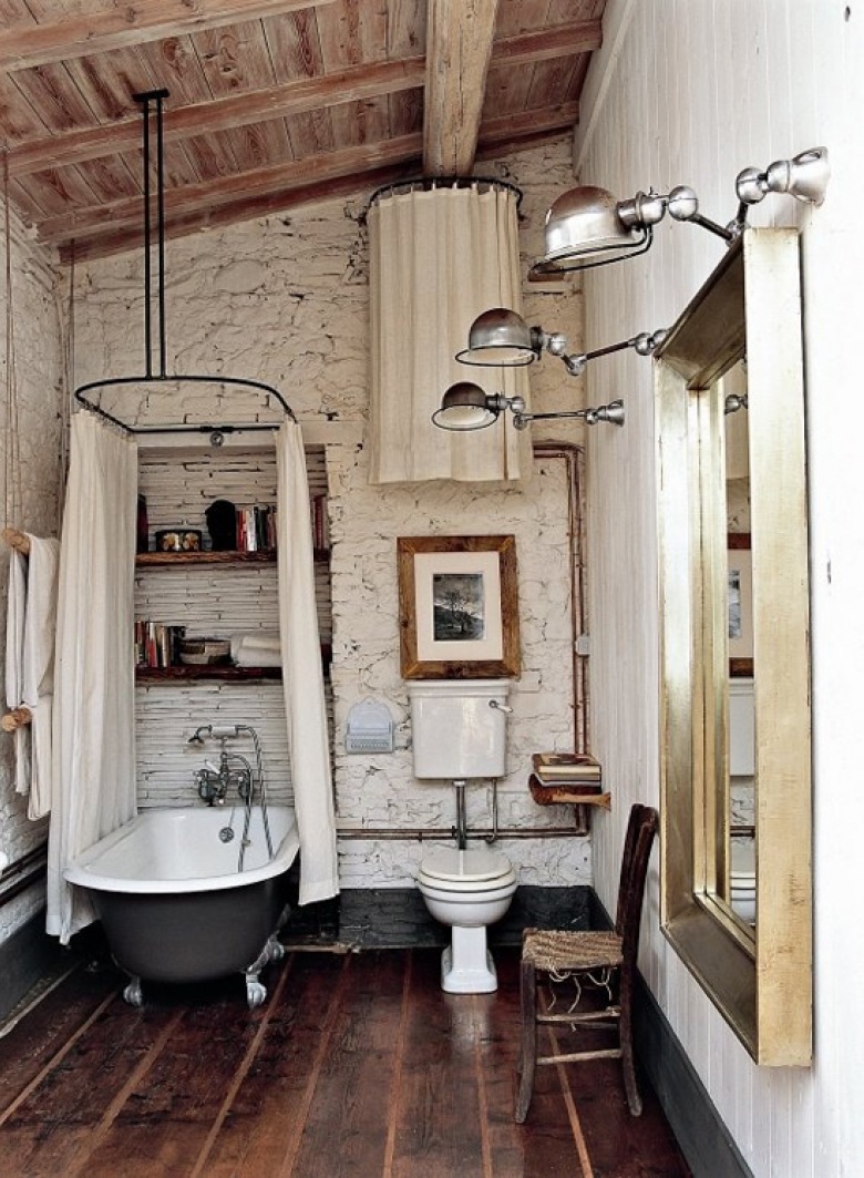 bardzo , bardzo oryginalna łazienka w industrialnym stylu, boska !